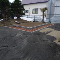 家庭菜園工事中の写真