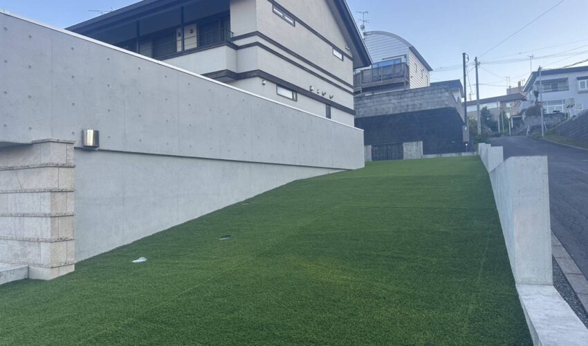 人工芝施工完了