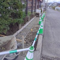 土留め施工中