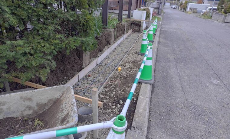 土留め施工中