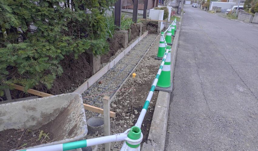 土留め施工中